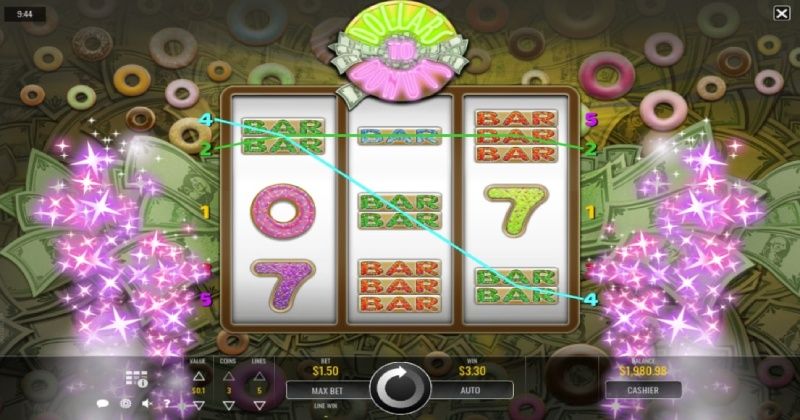 Play in Dollars to Donuts Slot Online from Rival Gaming for free now | www.ehantang.com